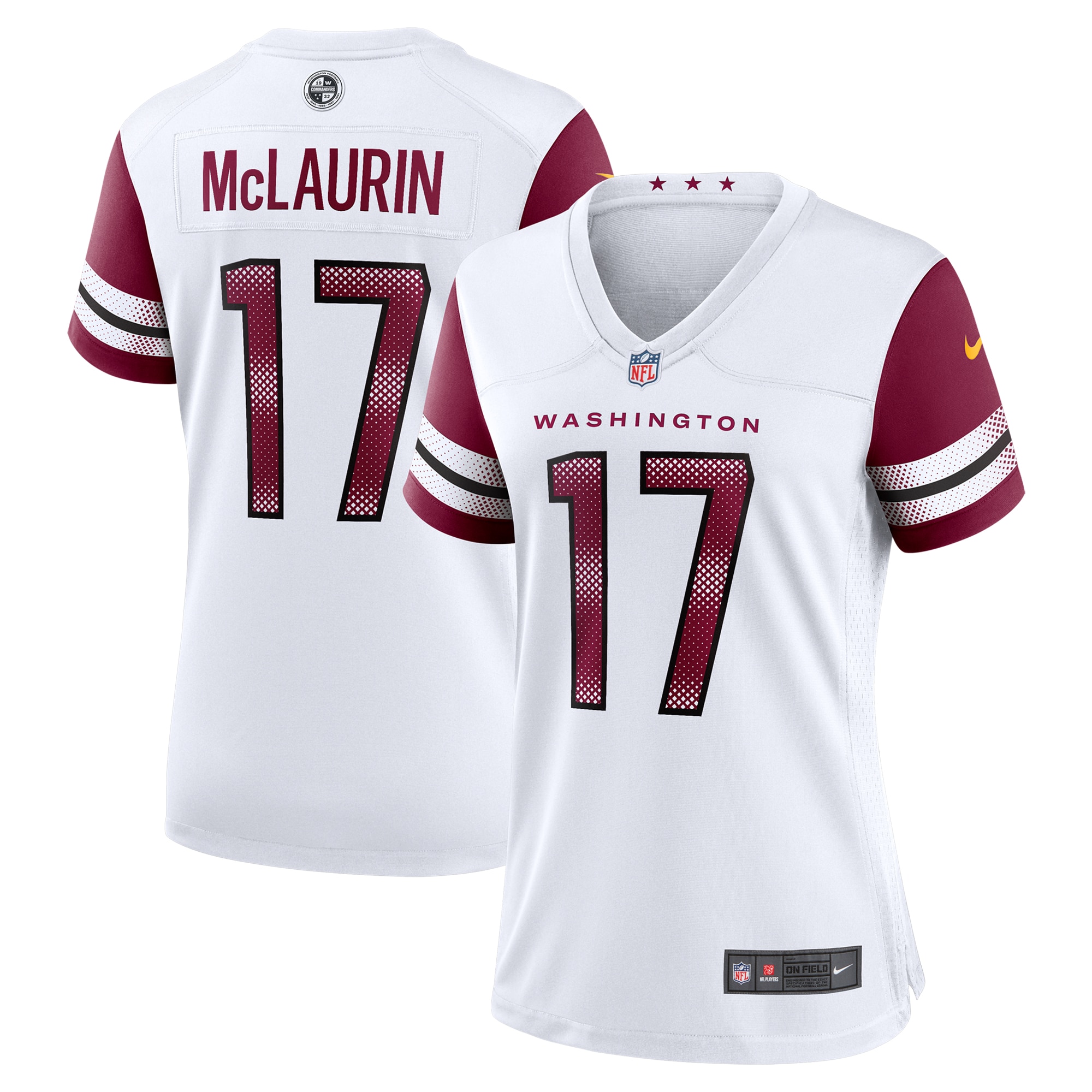 Women's Washington Commanders Terry McLaurin White Game Jersey JS8829 nicesnker