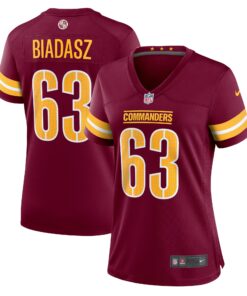 Women's Washington Commanders Tyler Biadasz Burgundy Game Jersey JS1573 nicesnker