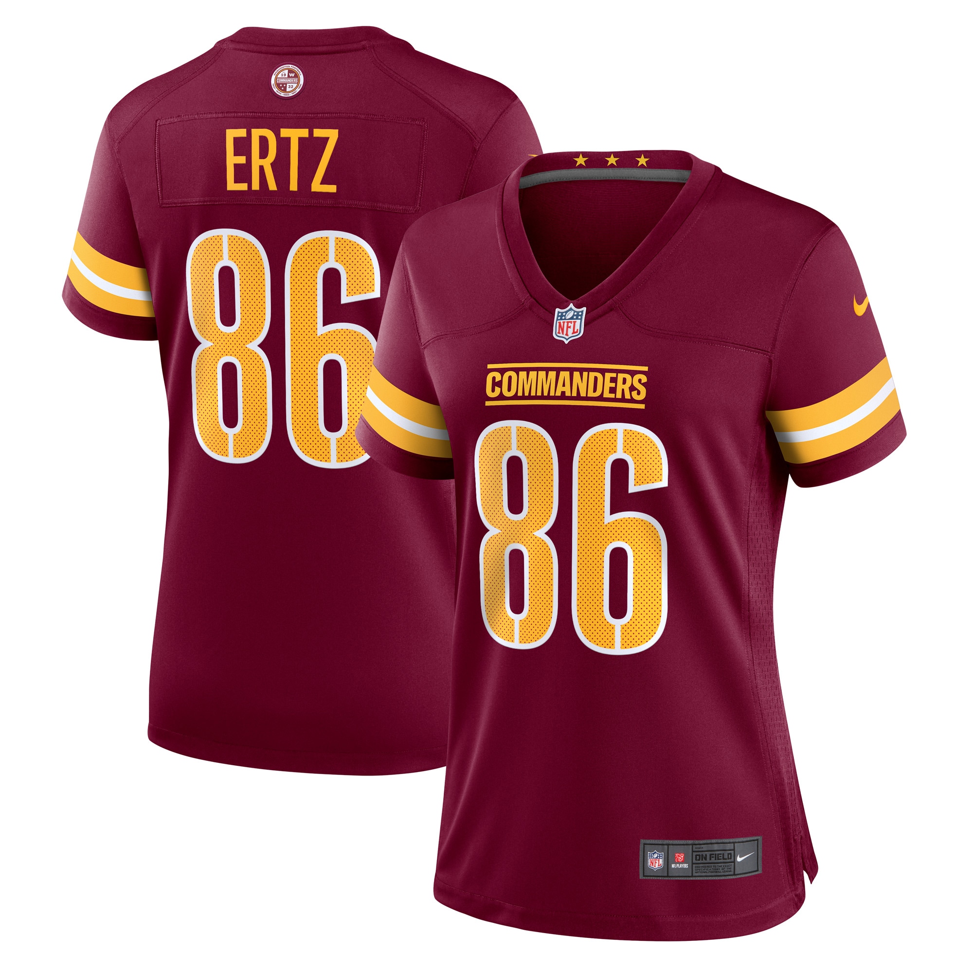 Women's Washington Commanders Zach Ertz Burgundy Game Jersey JS1168 nicesnker