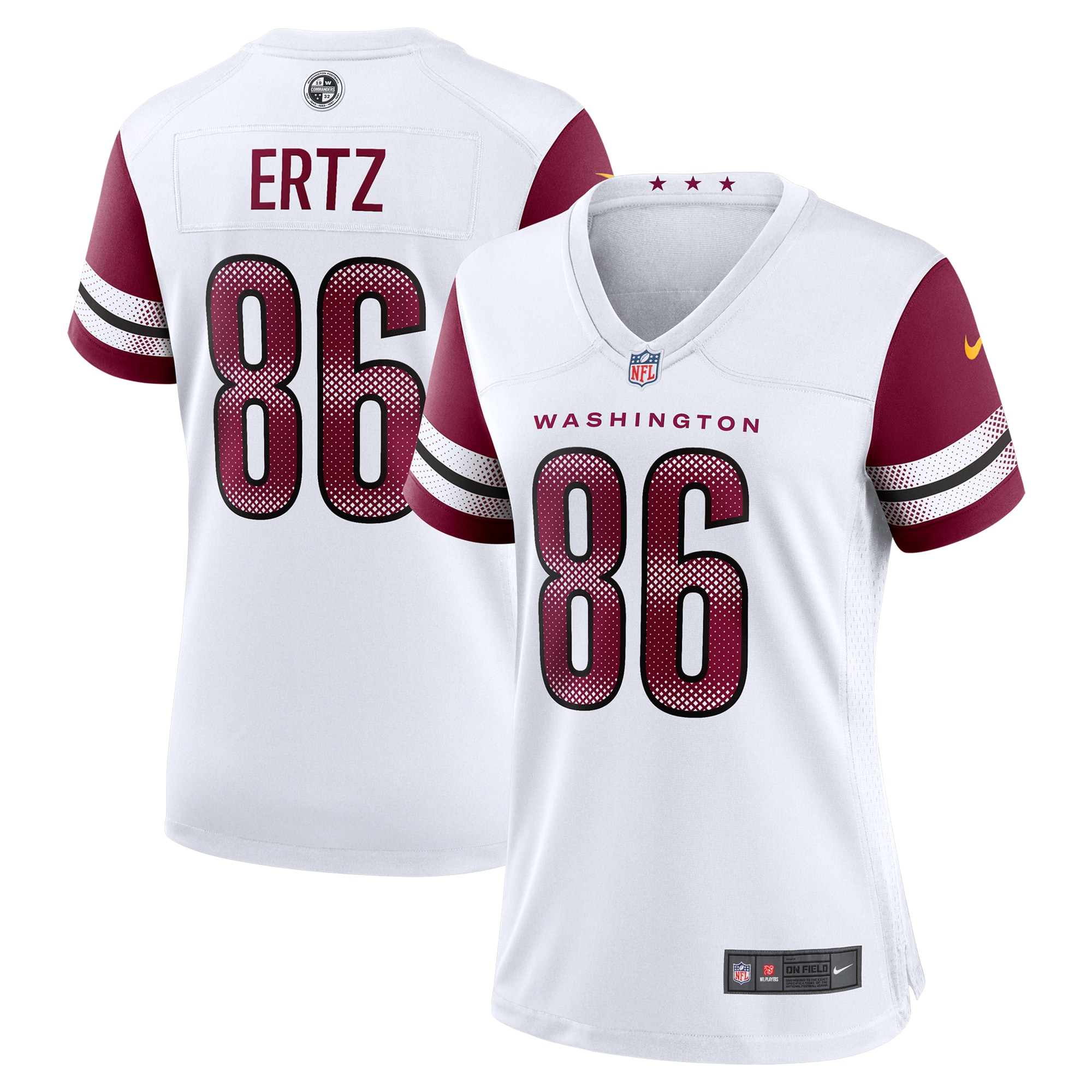 Women's Washington Commanders Zach Ertz White Game Jersey JS6855 nicesnker