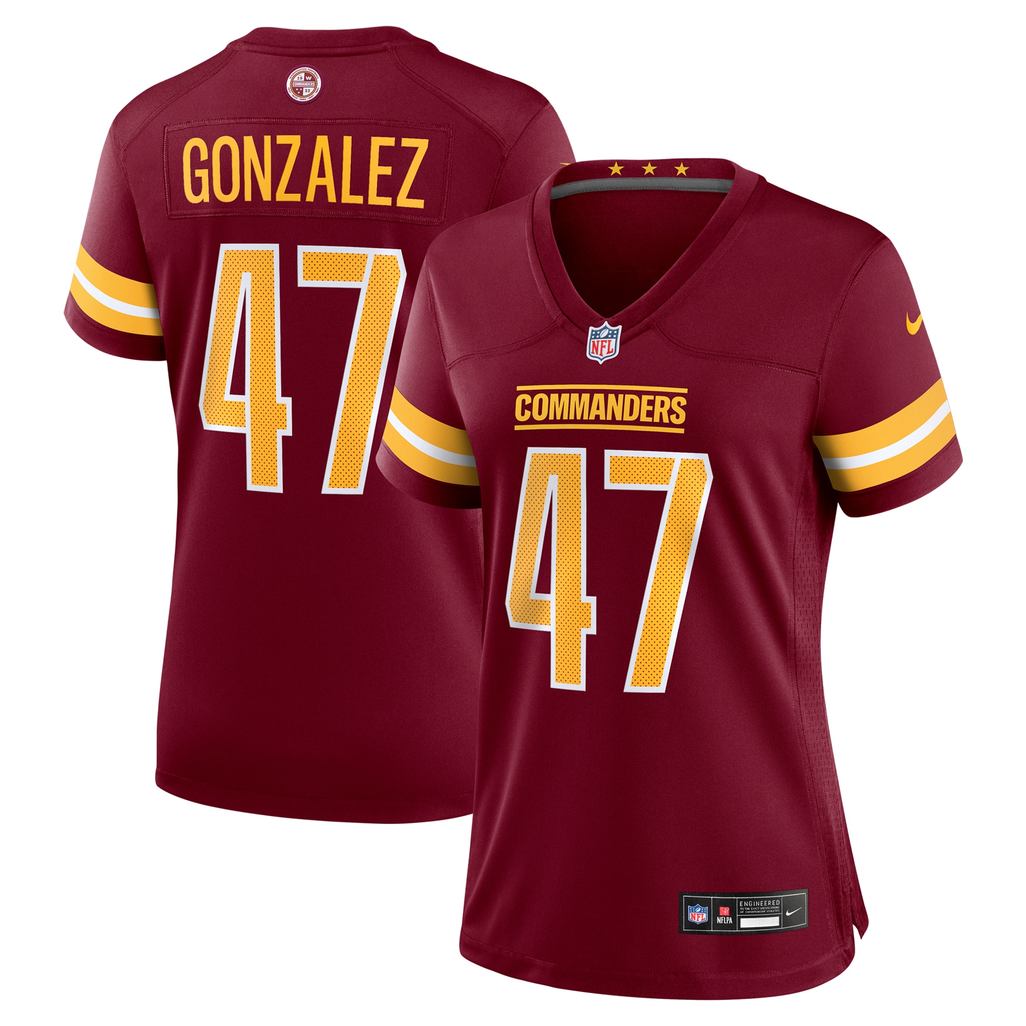Women's Washington Commanders Zane Gonzalez Burgundy Game Jersey JS8603 nicesnker