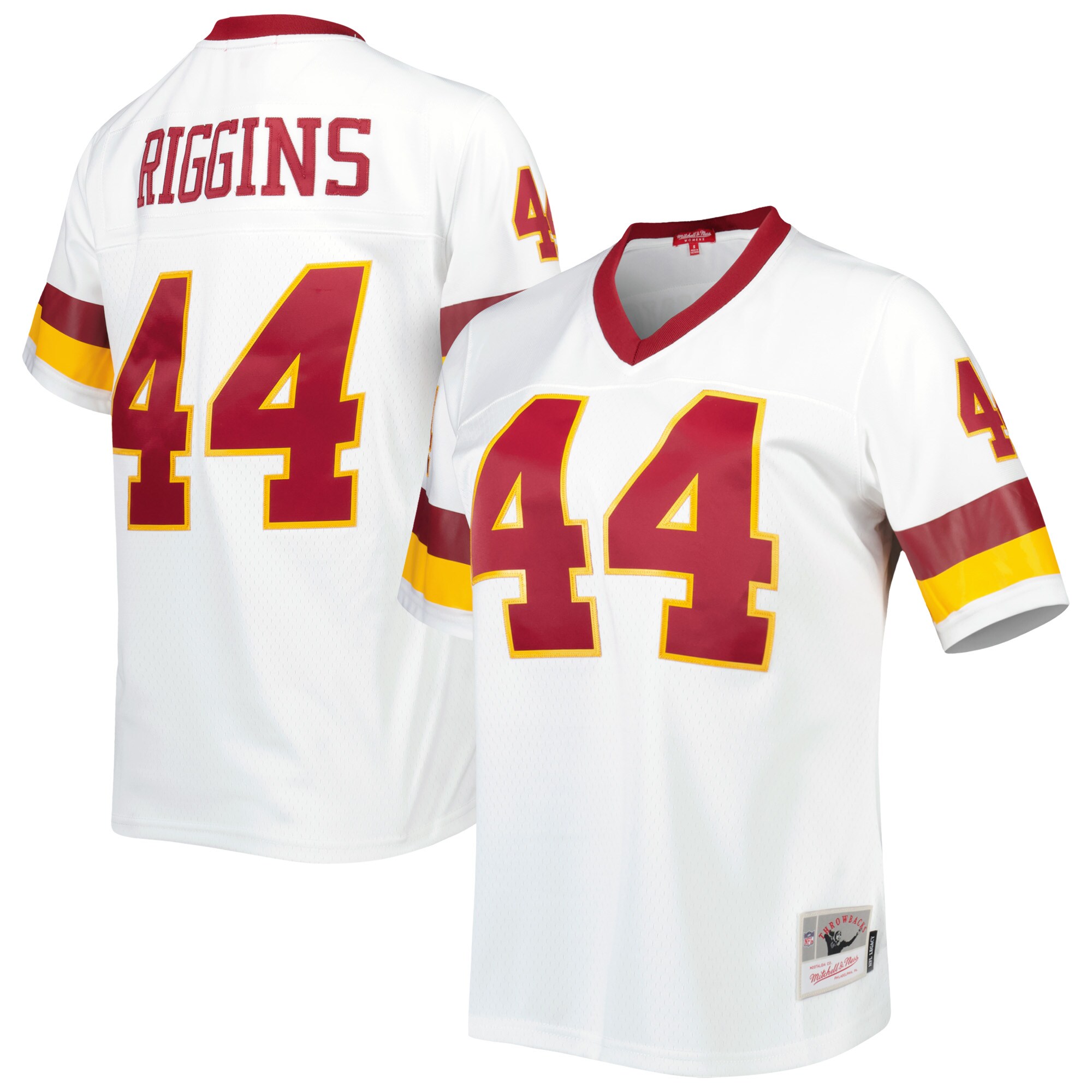 Women's Washington Football Team John Riggins Mitchell & Ness White Legacy Player Jersey JS4592 nicesnker