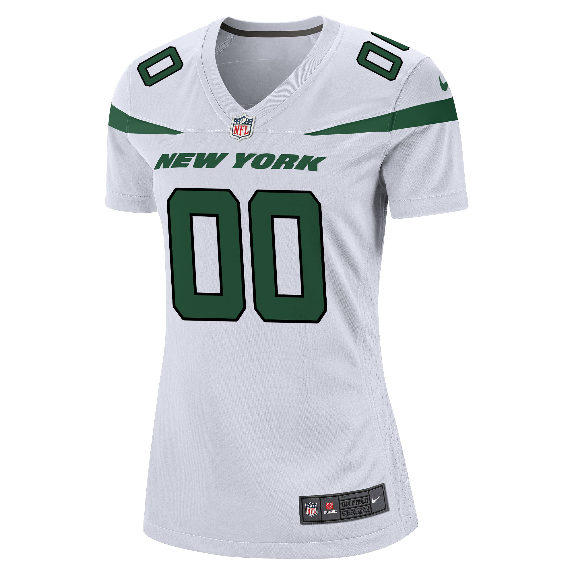 Women's White New York Jets Custom Game Jersey JS6631 nicesnker - Image 2