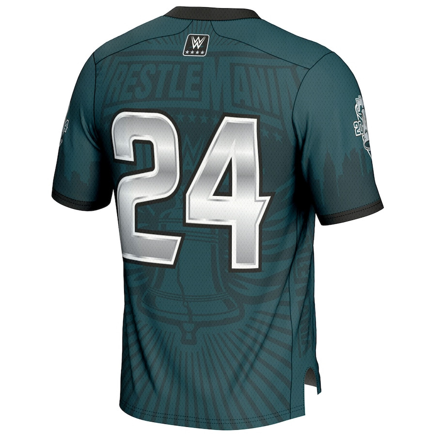 WrestleMania 40 Football Jersey #24 All Over Printed - Men Green JS2286 nicesnker - Image 3