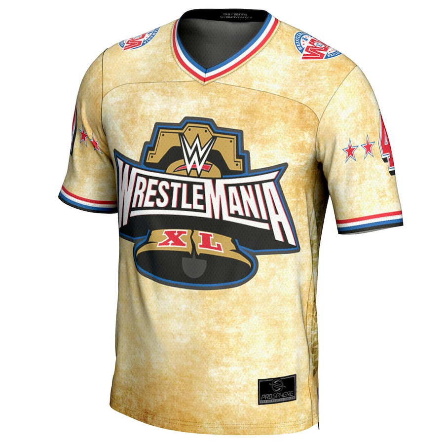 WrestleMania 40 Football Jersey All Over Printed - Men Yellow JS3415 nicesnker - Image 2