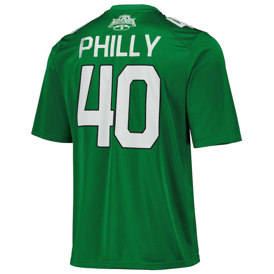 WrestleMania 40 Replica Football Jersey Graphics Pattern - Green/White JS7460 nicesnker - Image 3