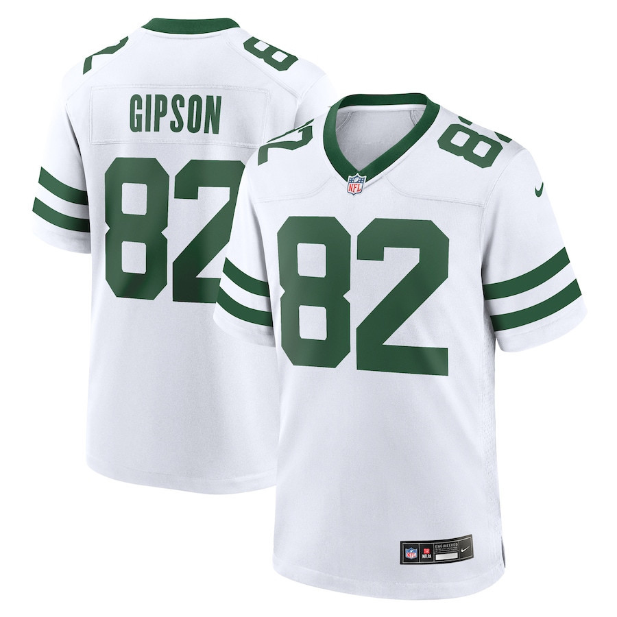 Xavier Gipson 82 New York Jets Game Jersey - Men, Legacy White JS2184 nicesnker