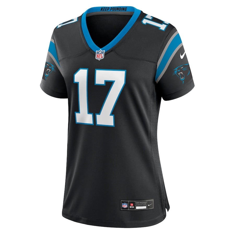 Xavier Legette 17 Carolina Panthers Women's Game Jersey - Black JS7690 nicesnker - Image 2