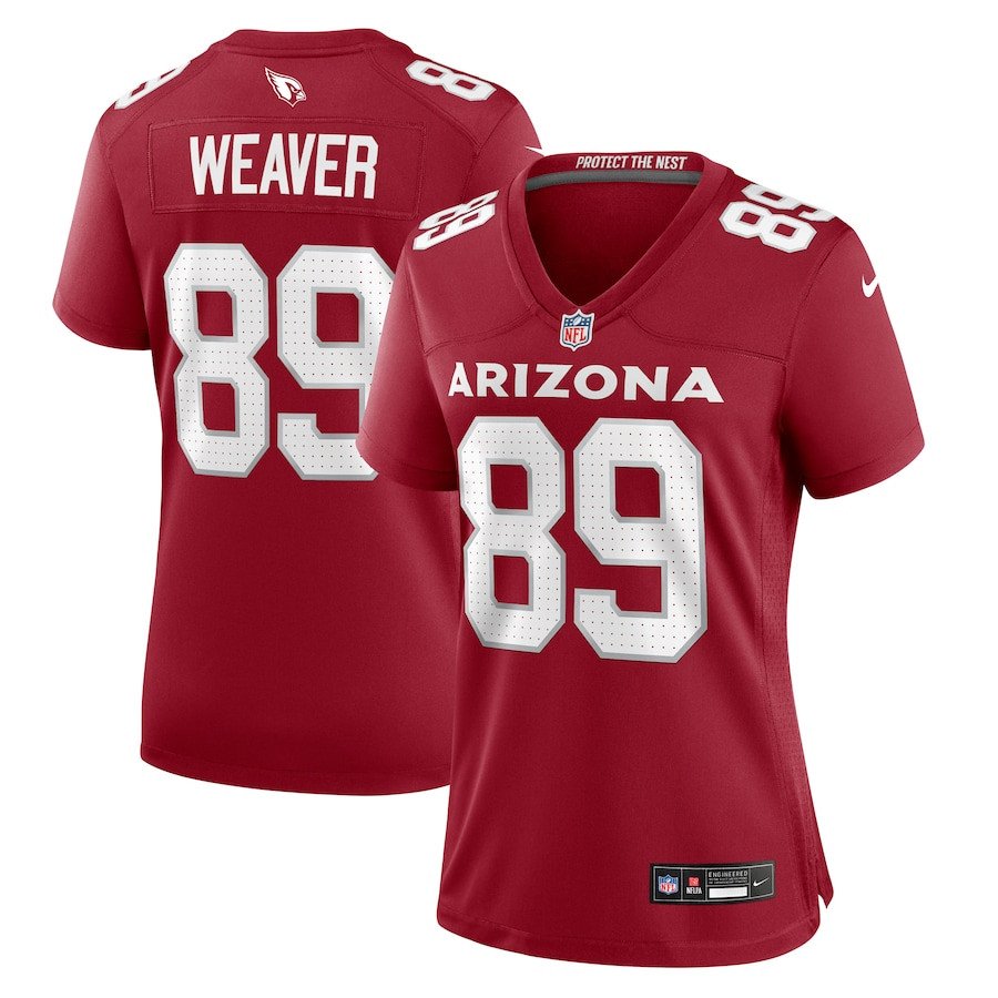 Xavier Weaver 89 Arizona Cardinals Women's Game Jersey - Cardinal JS9258 nicesnker
