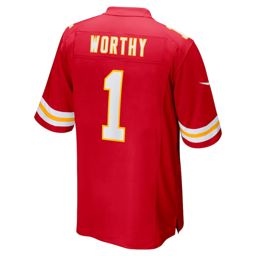 Xavier Worthy 1 Kansas City Chiefs Player Game Men Jersey - Red JS5547 nicesnker - Image 3