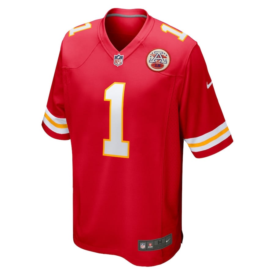 Xavier Worthy 1 Kansas City Chiefs Player Game Men Jersey - Red JS5547 nicesnker - Image 2