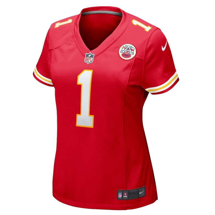 Xavier Worthy 1 Kansas City Chiefs Women's Game Jersey - Red JS3027 nicesnker - Image 2