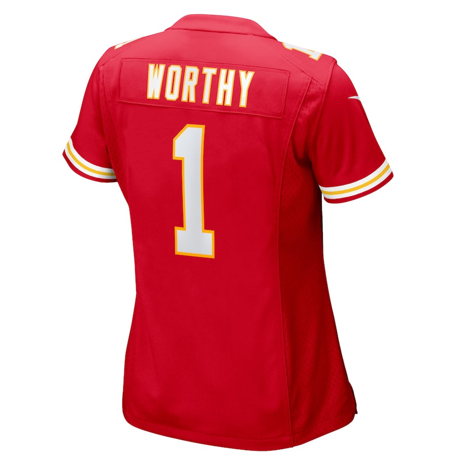 Xavier Worthy 1 Kansas City Chiefs Women's Game Jersey - Red JS3027 nicesnker - Image 3
