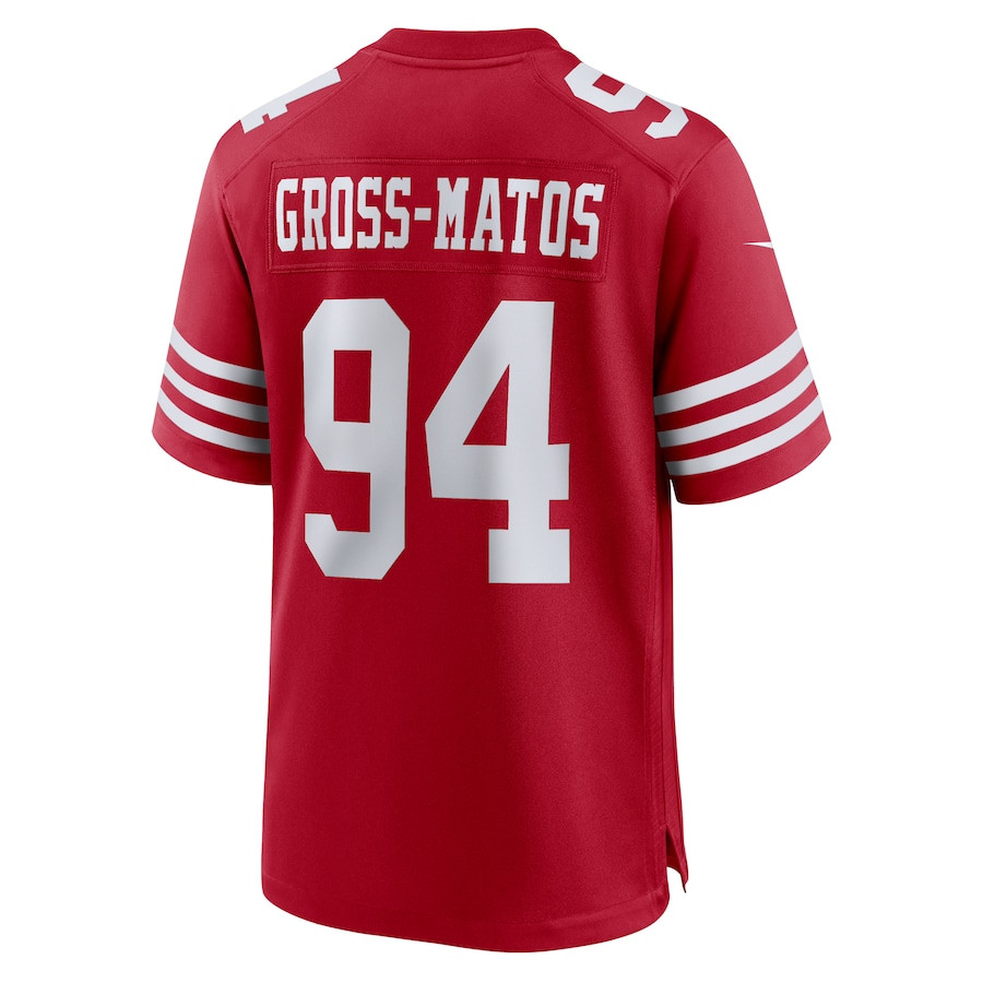 Yetur Gross-Matos 94 San Francisco 49ers Team Game Men Jersey - Scarlet JS2923 nicesnker - Image 2