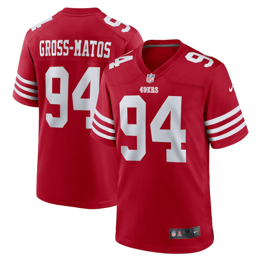 Yetur Gross-Matos 94 San Francisco 49ers Team Game Men Jersey - Scarlet JS2923 nicesnker