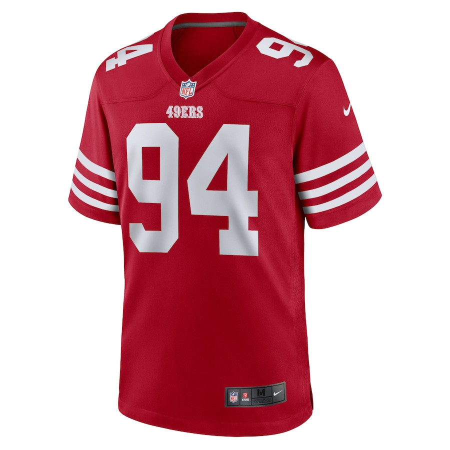 Yetur Gross-Matos 94 San Francisco 49ers Team Game Men Jersey - Scarlet JS2923 nicesnker - Image 3