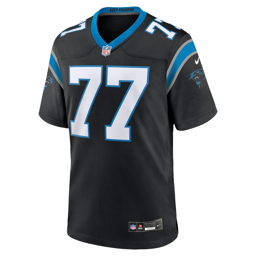 Yosh Nijman 77 Carolina Panthers Game Men Jersey - Black JS2705 nicesnker - Image 2