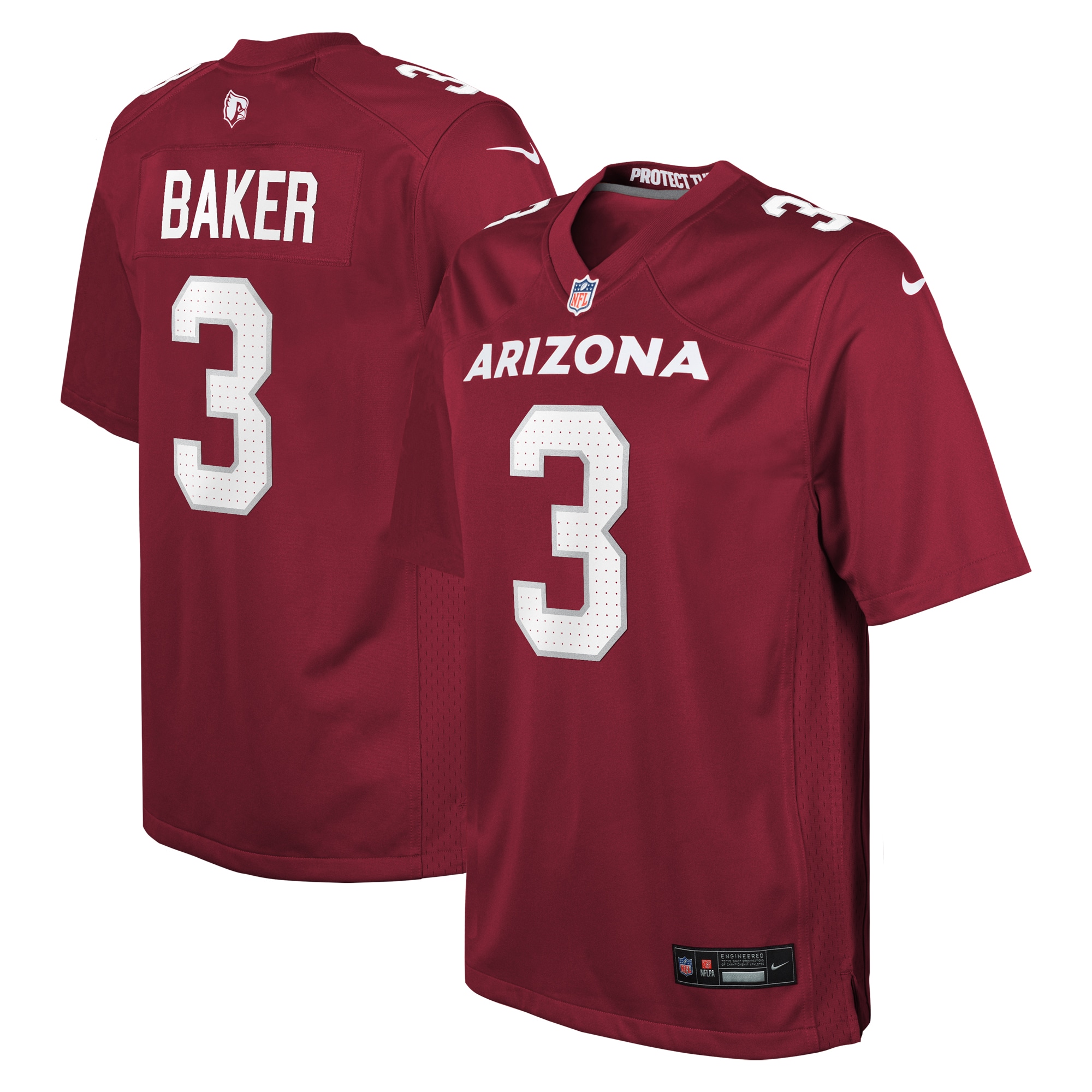 Youth Arizona Cardinals Budda Baker Cardinal Game Jersey JS4389 nicesnker