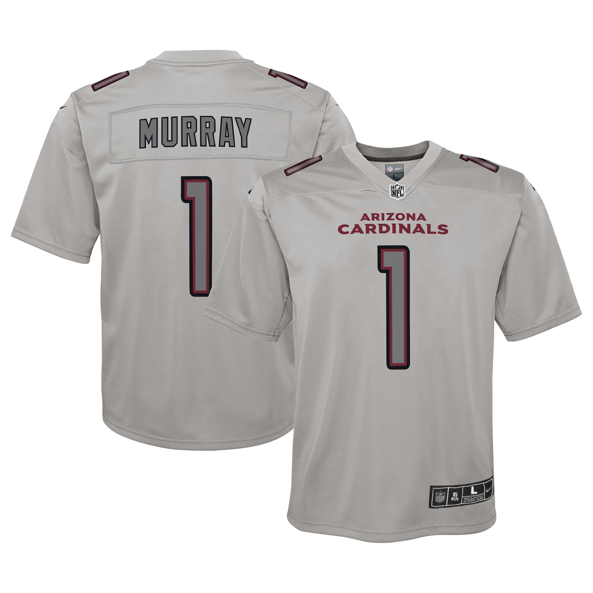 Youth Arizona Cardinals Kyler Murray Gray Atmosphere Game Jersey JS9181 nicesnker