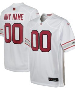 Youth Arizona Cardinals White Custom Game Jersey JS1910 nicesnker