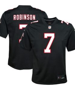 Youth Atlanta Falcons Bijan Robinson Black Alternate Player Game Jersey JS8550 nicesnker