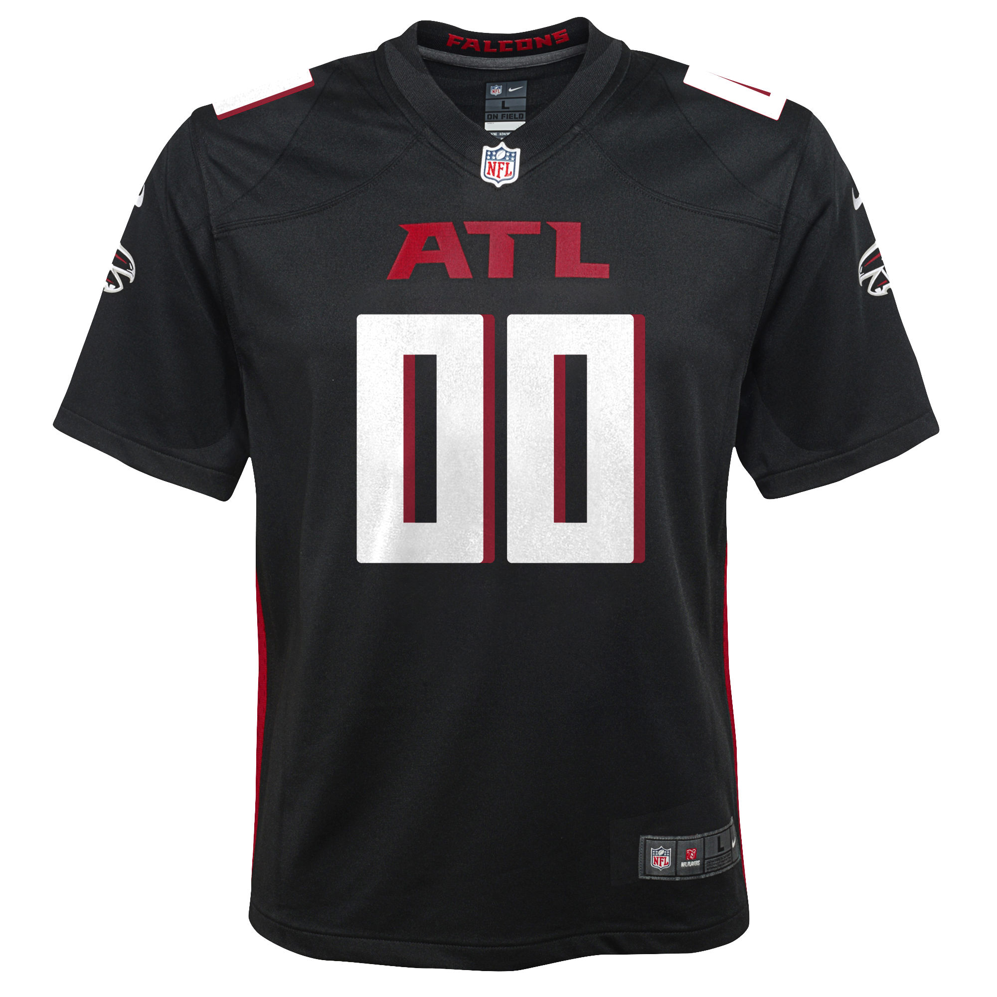 Youth Atlanta Falcons Black Custom Game Jersey JS2055 nicesnker - Image 2