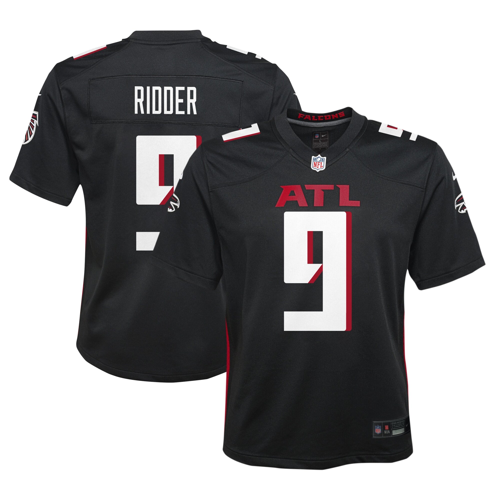 Youth Atlanta Falcons Desmond Ridder Black Game Jersey JS8252 nicesnker