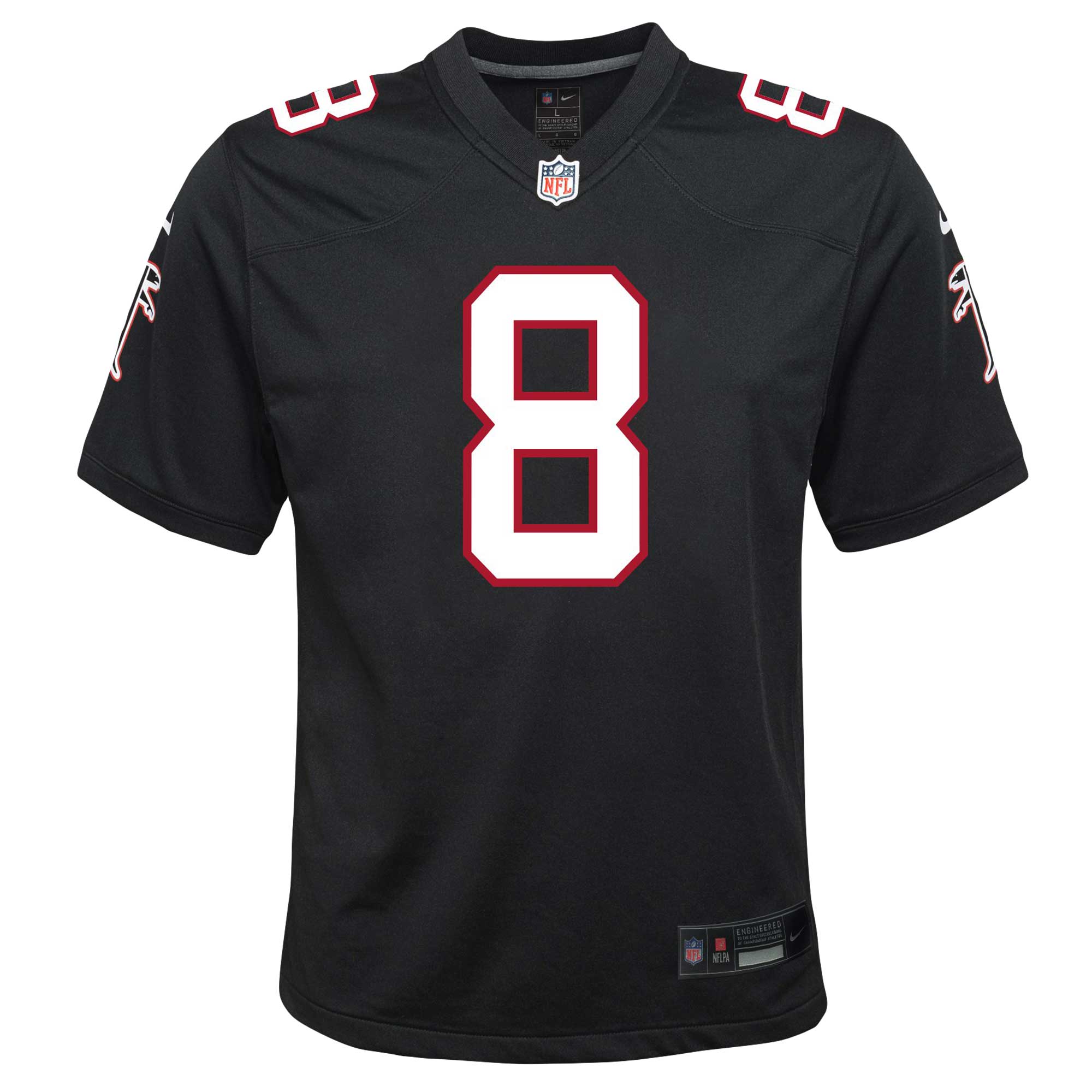 Youth Atlanta Falcons Kyle Pitts Black Game Jersey JS7338 nicesnker - Image 2