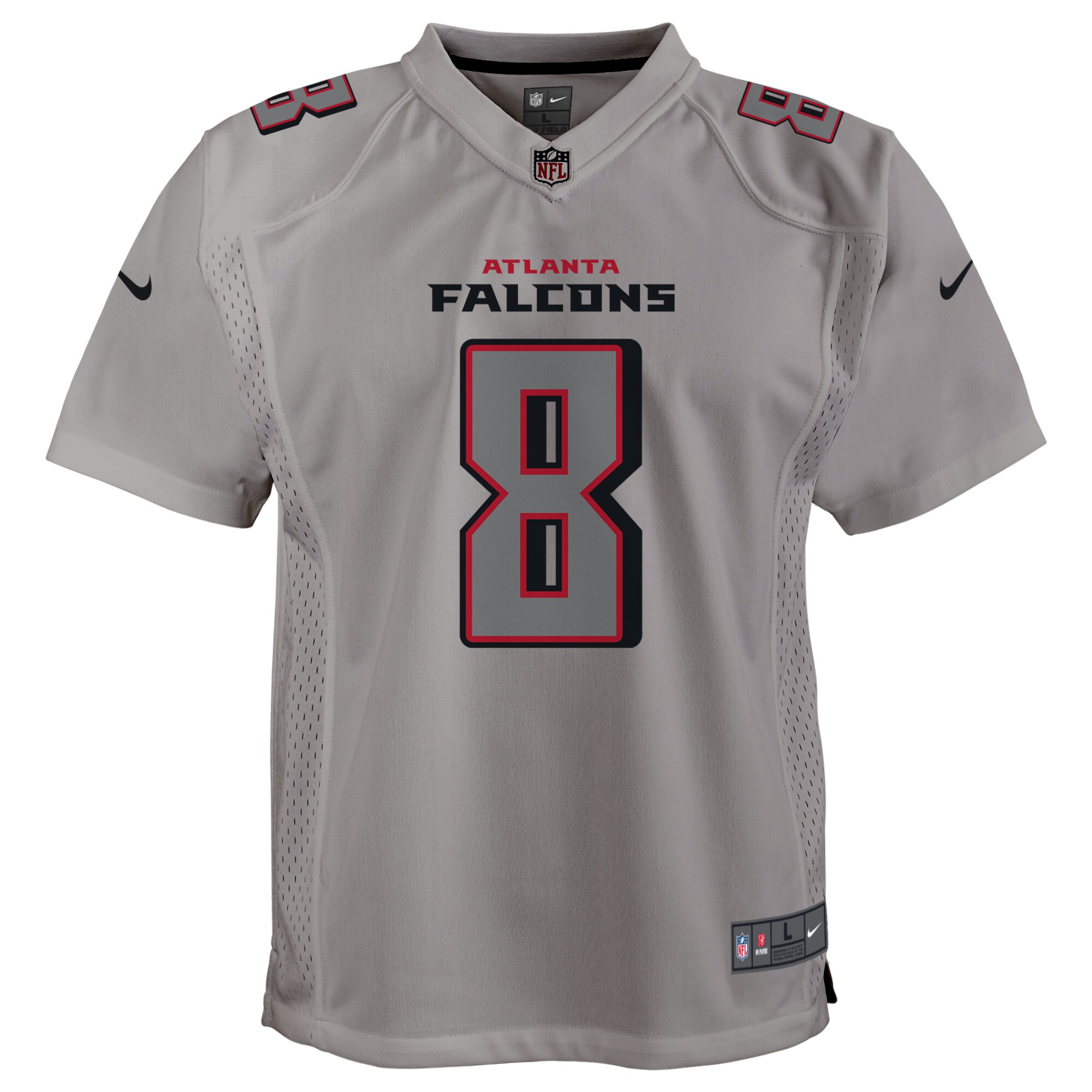 Youth Atlanta Falcons Kyle Pitts Gray Atmosphere Game Jersey JS4133 nicesnker - Image 2