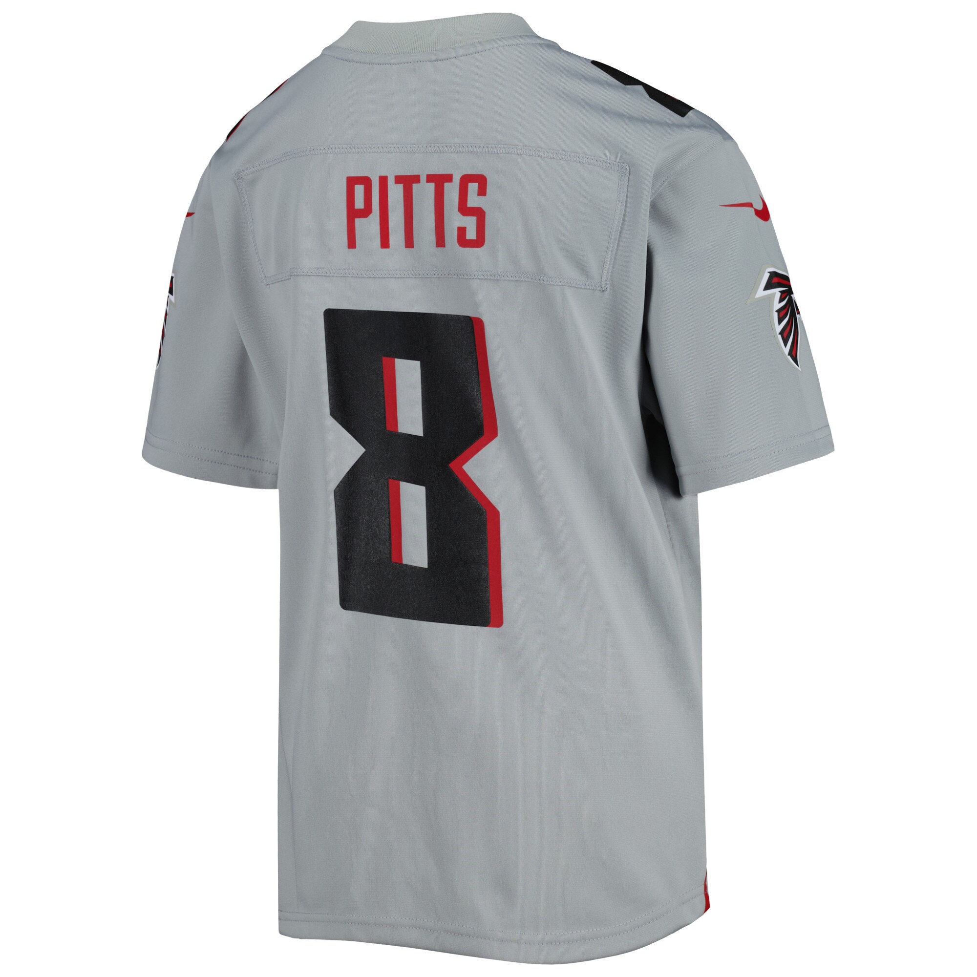 Youth Atlanta Falcons Kyle Pitts Gray Inverted Game Jersey JS3636 nicesnker - Image 3