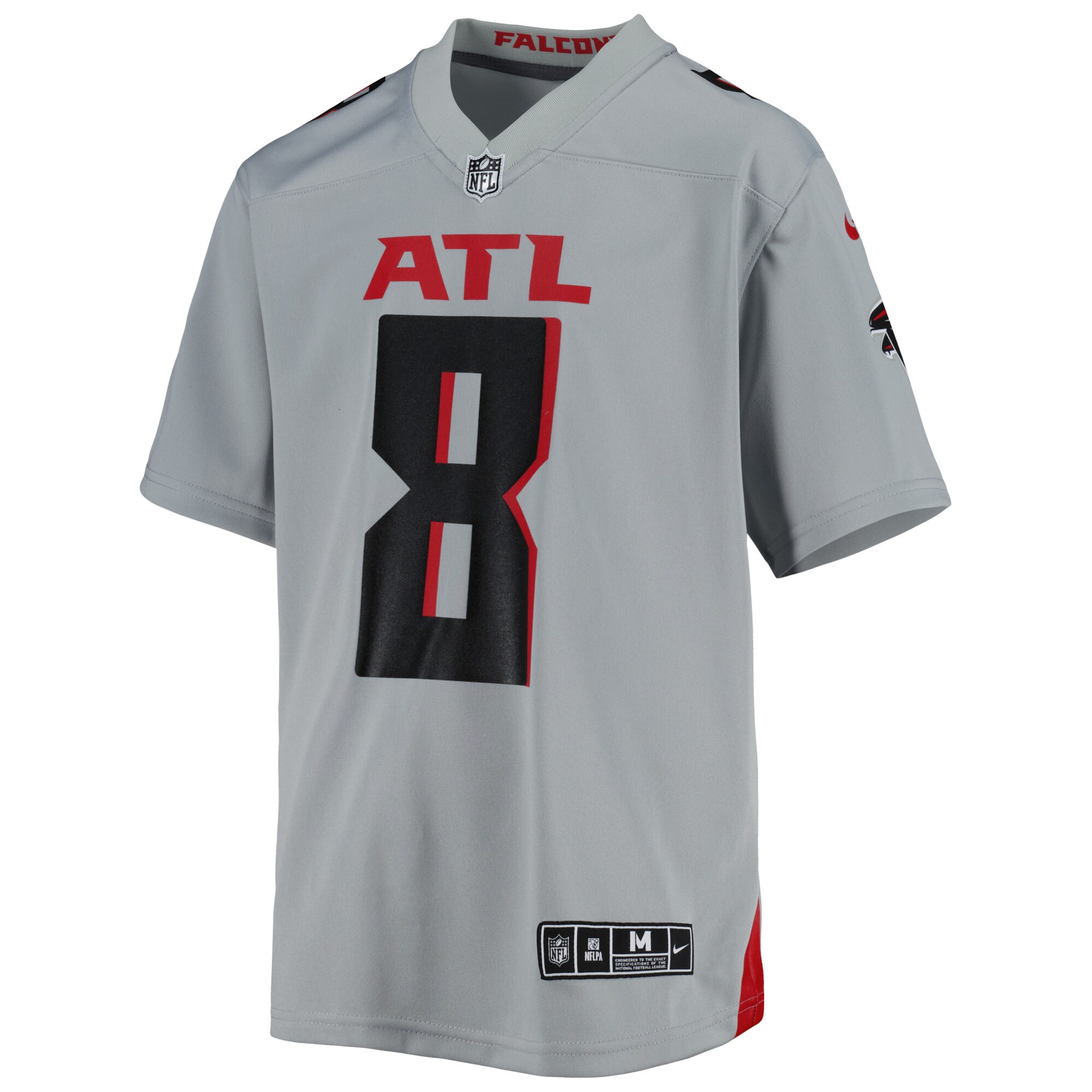 Youth Atlanta Falcons Kyle Pitts Gray Inverted Game Jersey JS3636 nicesnker - Image 2