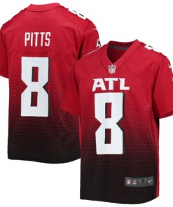 Youth Atlanta Falcons Kyle Pitts Red Game Jersey JS3891 nicesnker