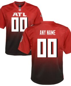 Youth Atlanta Falcons Red Alternate Custom Game Jersey JS3612 nicesnker