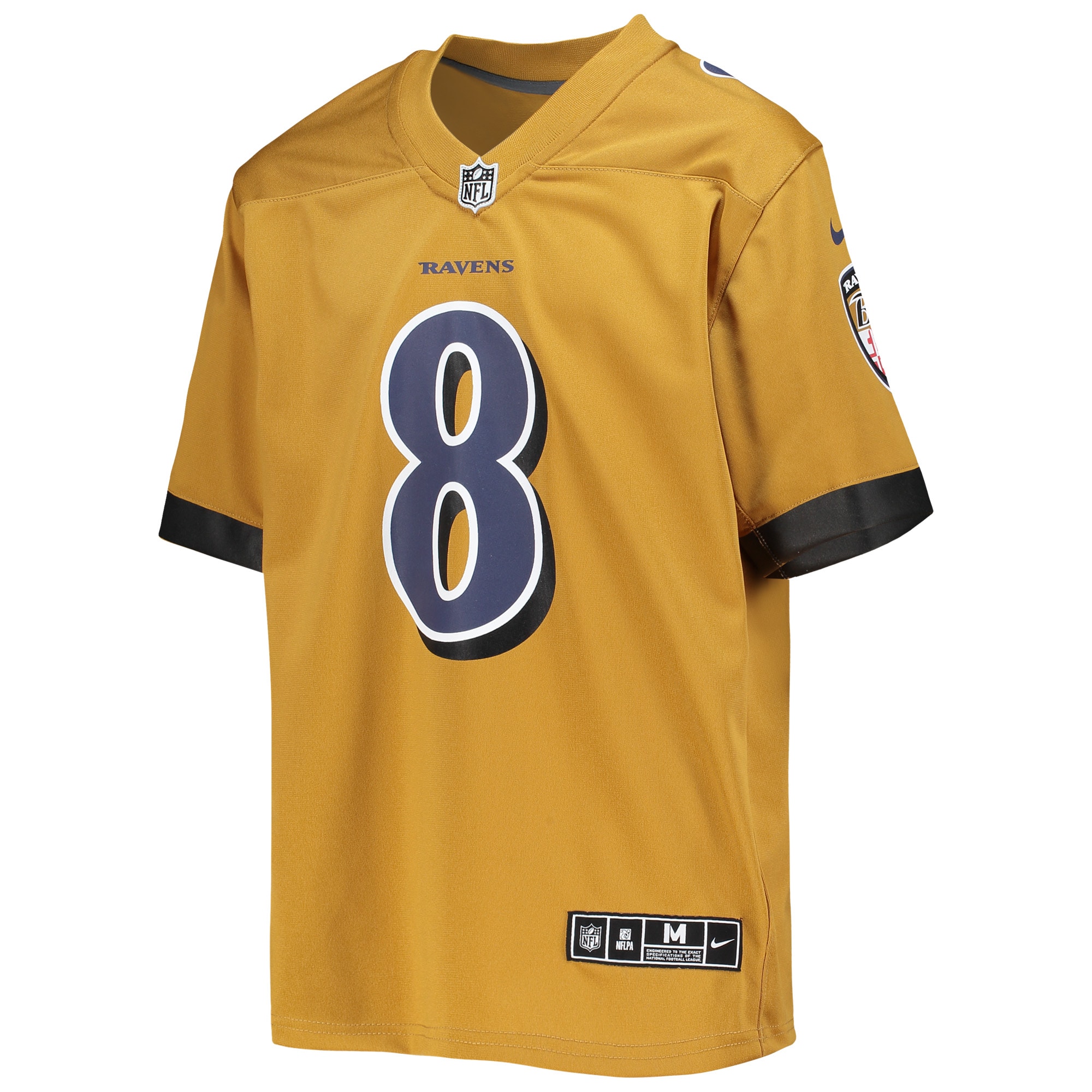 Youth Baltimore Ravens Lamar Jackson Gold Inverted Team Game Jersey JS7720 nicesnker - Image 2