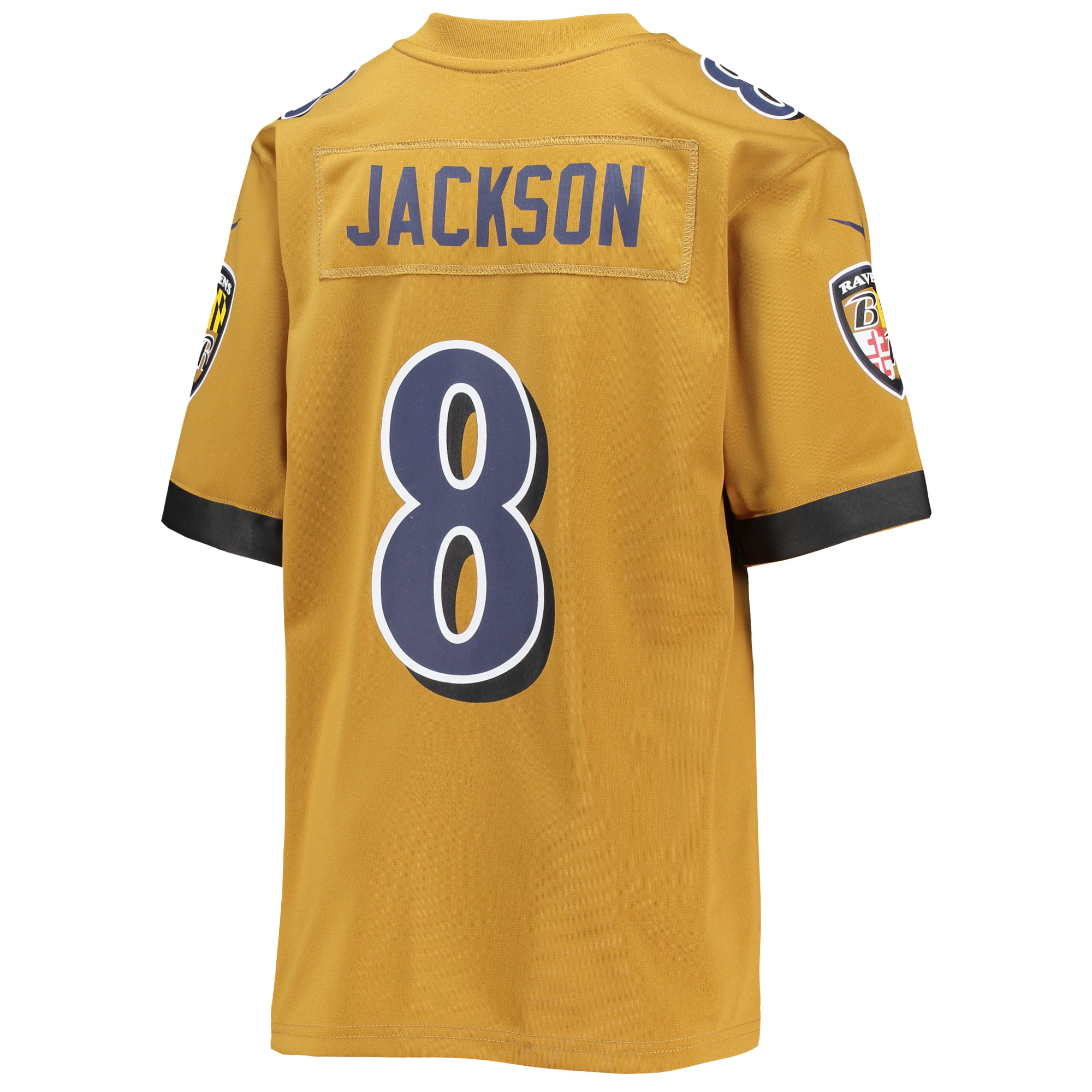 Youth Baltimore Ravens Lamar Jackson Gold Inverted Team Game Jersey JS7720 nicesnker - Image 3