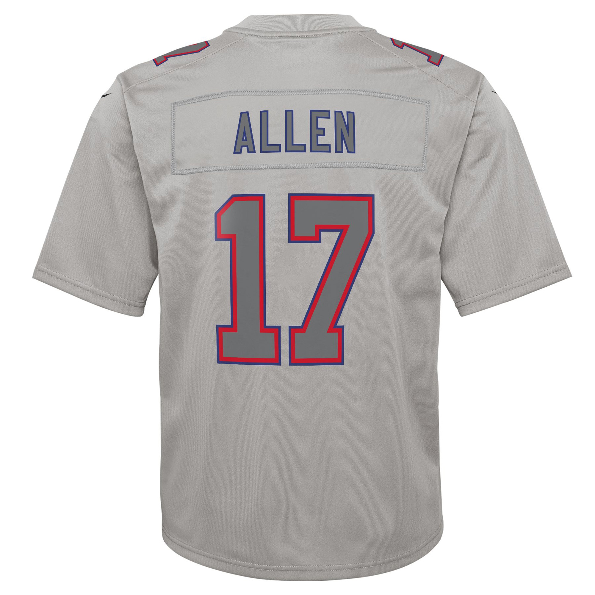 Youth Buffalo Bills Josh Allen Gray Atmosphere Game Jersey JS2002 nicesnker - Image 3