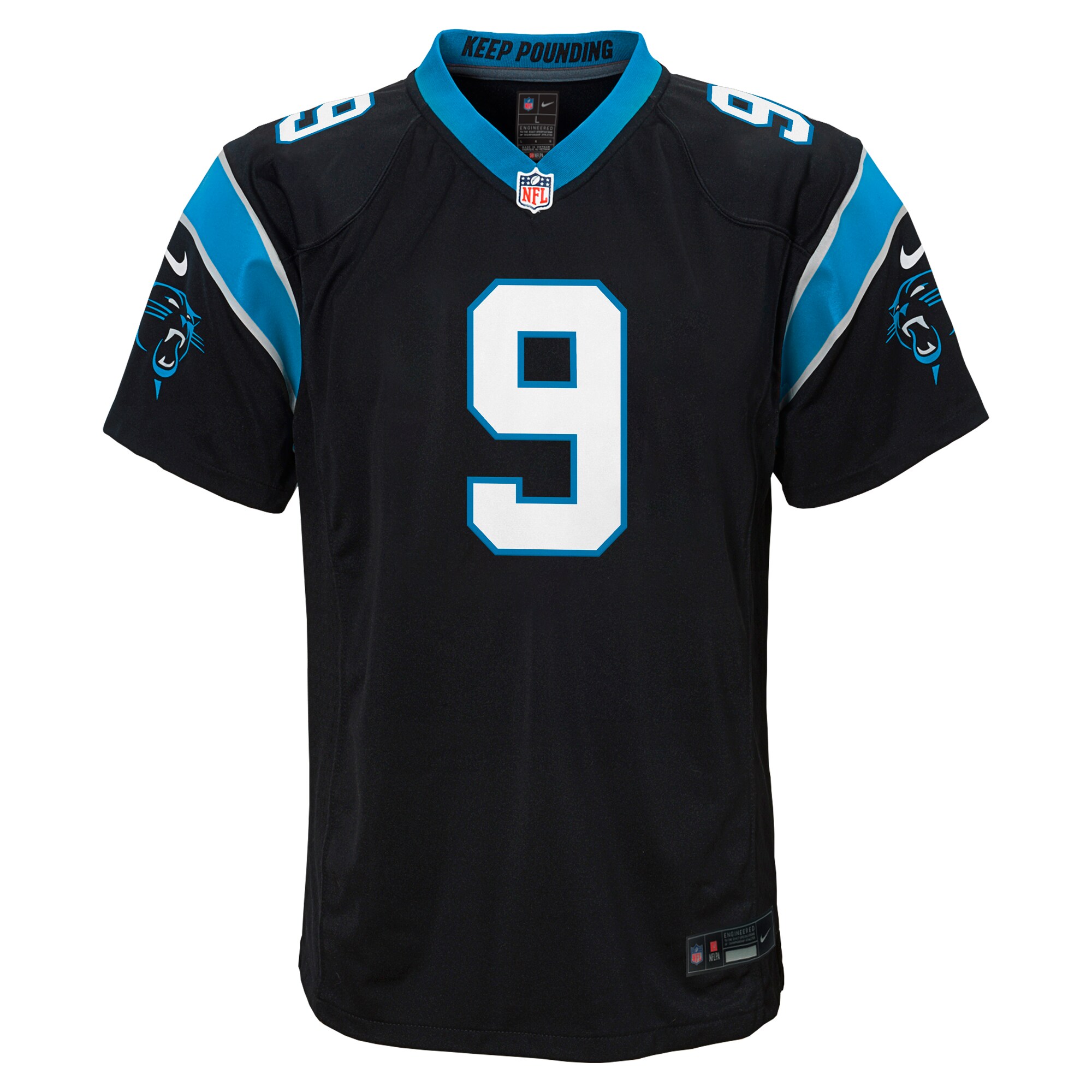 Youth Carolina Panthers Bryce Young Black Game Jersey JS7837 nicesnker - Image 2