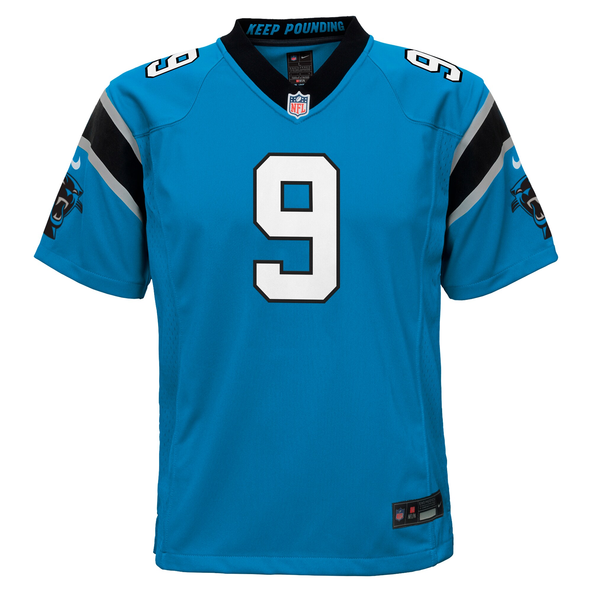 Youth Carolina Panthers Bryce Young Blue Game Jersey JS6739 nicesnker - Image 2