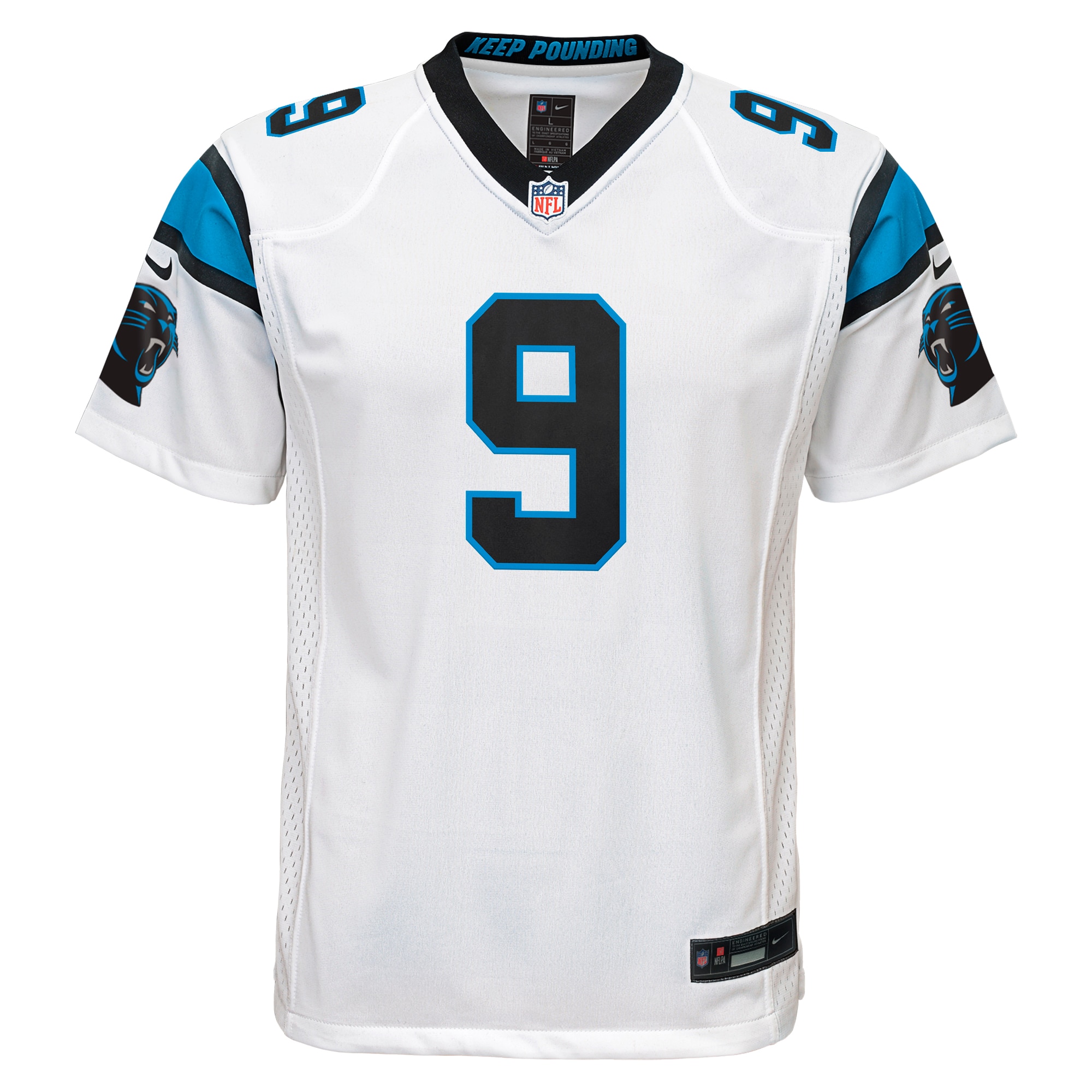 Youth Carolina Panthers Bryce Young White Game Jersey JS7842 nicesnker - Image 2