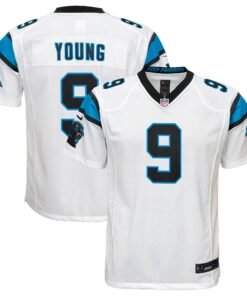 Youth Carolina Panthers Bryce Young White Game Jersey JS7842 nicesnker