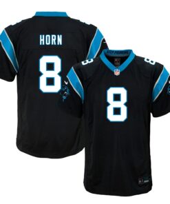 Youth Carolina Panthers Jaycee Horn Black Game Jersey JS9713 nicesnker