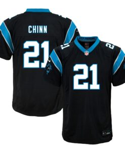 Youth Carolina Panthers Jeremy Chinn Black Game Jersey JS4204 nicesnker