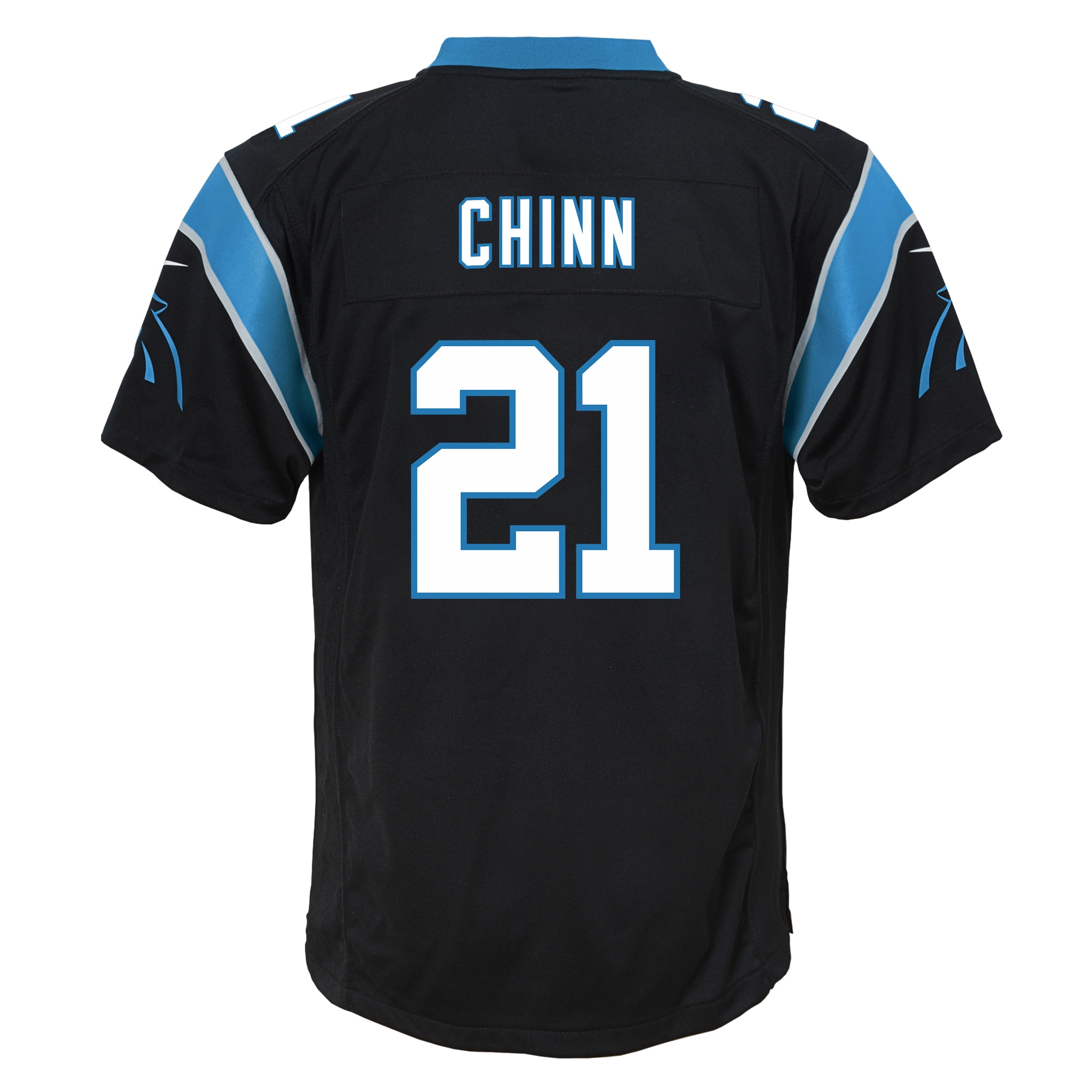 Youth Carolina Panthers Jeremy Chinn Black Game Jersey JS4204 nicesnker - Image 3