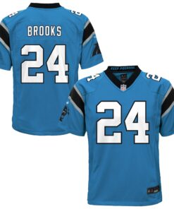 Youth Carolina Panthers Jonathon Brooks Blue Alternate Game Jersey JS6946 nicesnker