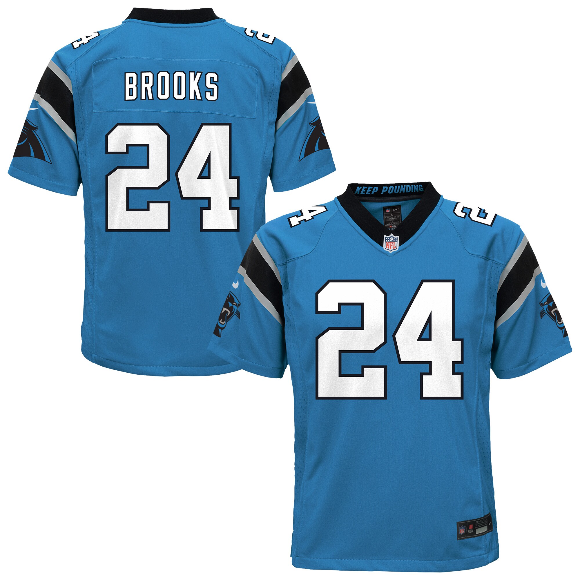 Youth Carolina Panthers Jonathon Brooks Blue Alternate Game Jersey JS6946 nicesnker