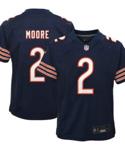 Youth Chicago Bears D.J. Moore Navy Game Jersey JS5966 nicesnker