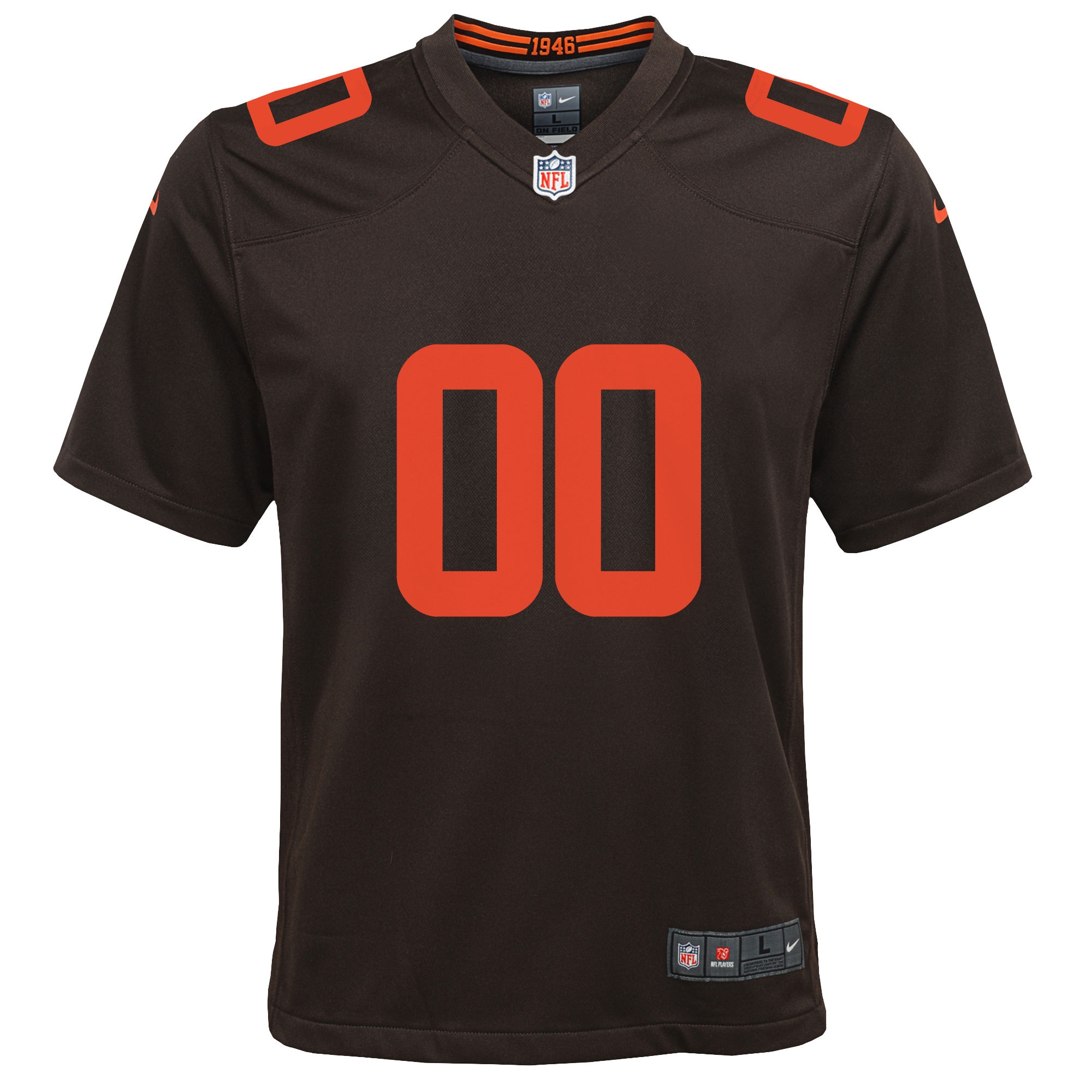 Youth Cleveland Browns Brown Alternate Custom Game Jersey JS7795 nicesnker - Image 2