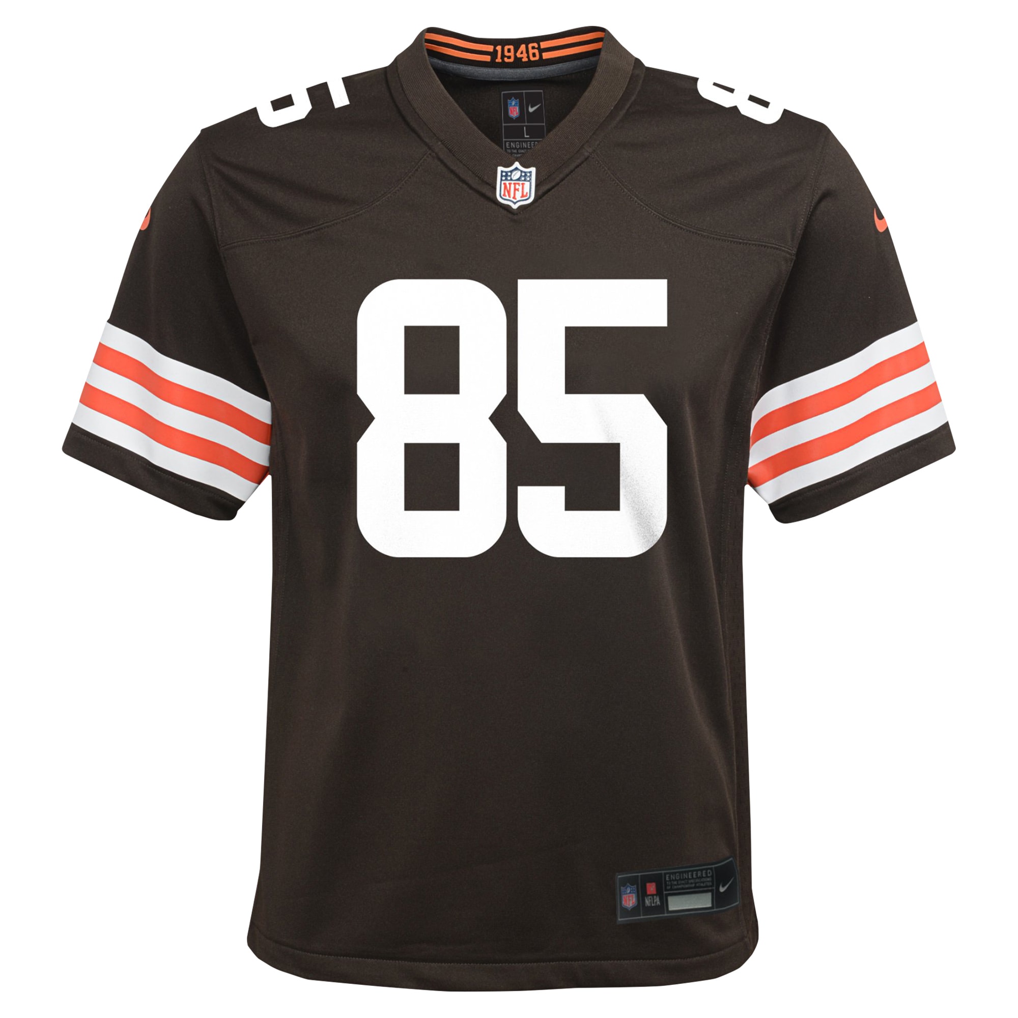 Youth Cleveland Browns David Njoku Brown Game Jersey JS7918 nicesnker - Image 2