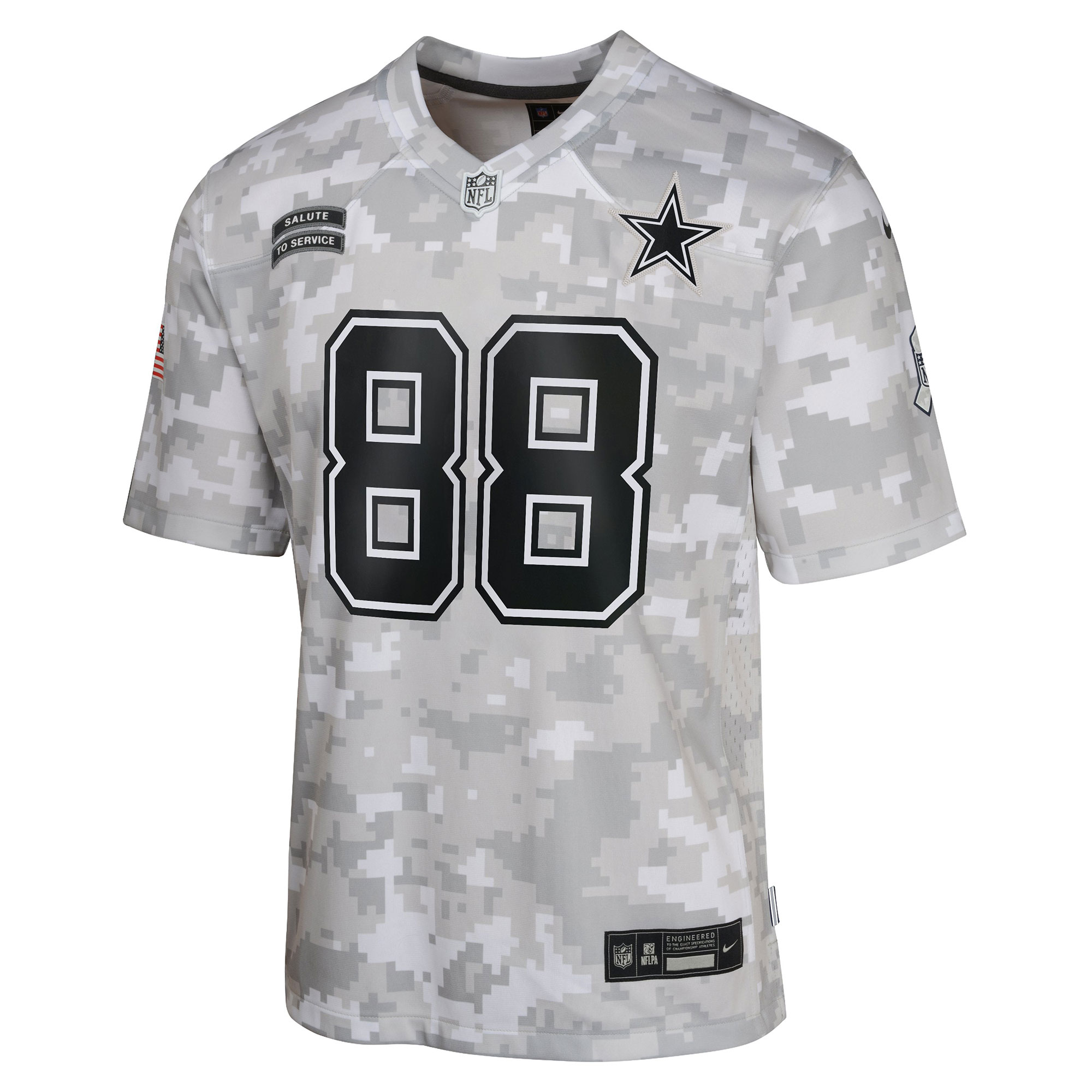 Youth Dallas Cowboys CeeDee Lamb Arctic Camo 2024 Salute to Service Game Jersey JS1894 nicesnker - Image 2