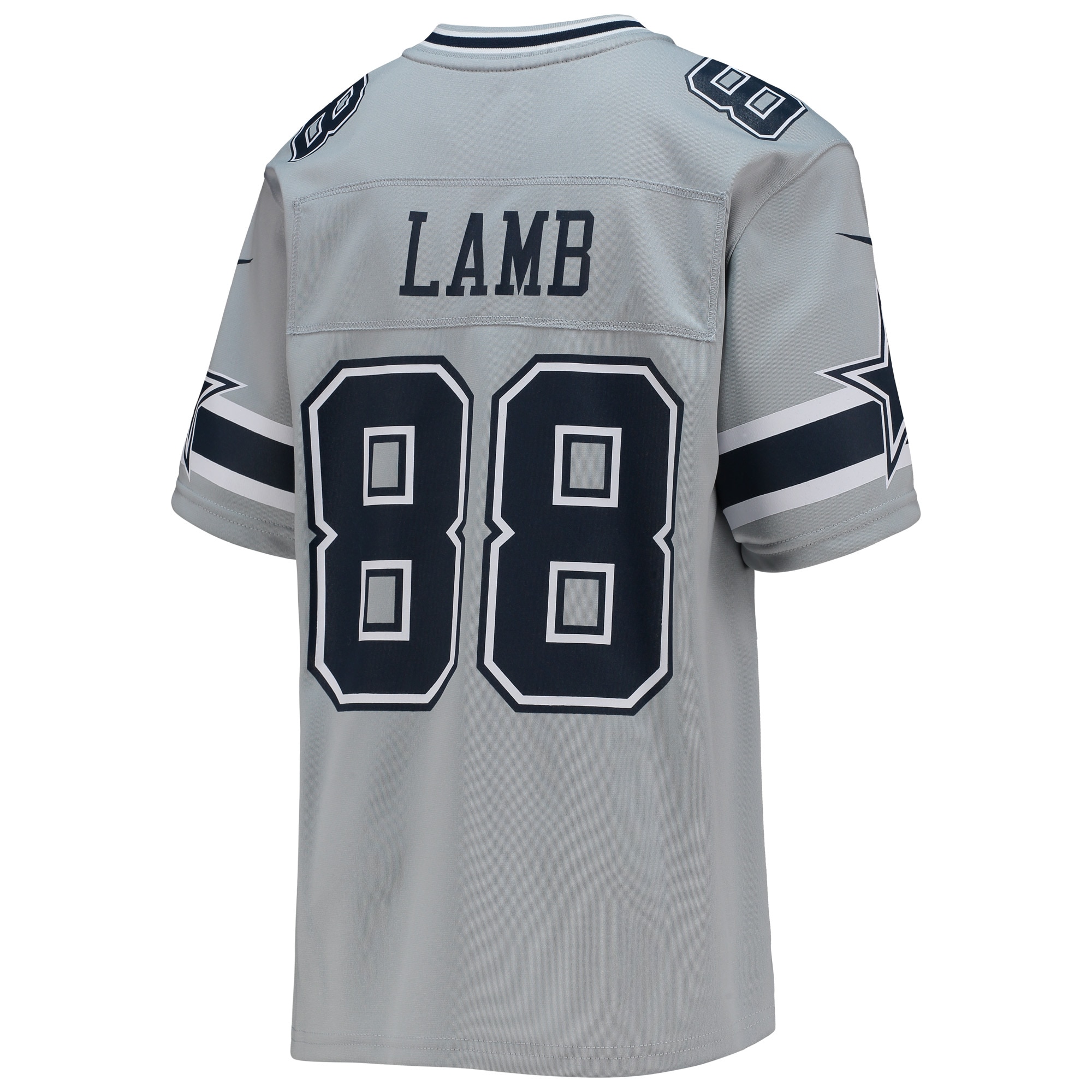 Youth Dallas Cowboys CeeDee Lamb Silver Inverted Team Game Jersey JS5217 nicesnker - Image 3